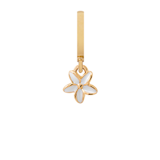 Christina Collect white enamelled flower gold plated silver pendant 